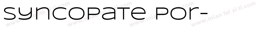 Syncopate Por字体转换